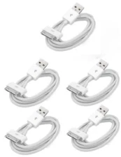 5x 30-Pin To USB Charge Sync Cable Charger for iPhone 3G 4 4s ipod classic