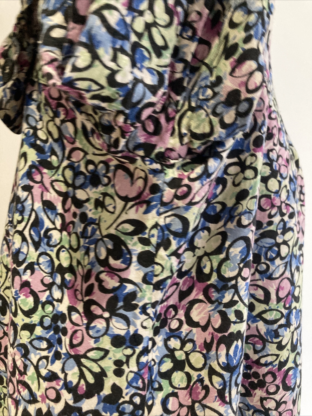 Vintage 1930/40s Button Through Floral Smock/Tea Dress, 18.5" pit to pit approx. 10