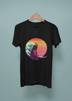 Retro japanese samurai cat tshirt, unisex shirt