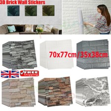 60X 3D Tile Brick Wall Sticker Self-adhesive Foam Panel Waterproof Wallpaper .UK