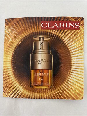 Clarins Double Serum Eye 0.03oz 0.9mL Sealed Pack Sample Card