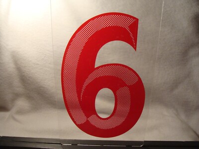E-Z Change 8'' Marquee Sign Number 3-D Style Number ''6'' Used