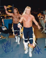 Ricky Morton Robert Gibson Rock & Roll Express Signed 8x10 Wrestling NWA WWE 6