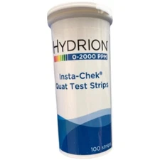 1PC Hydrion quaternary ammonium salt test strip 0-2000ppm QT-2000