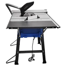 Vertical High Speed Table Saw 220V with Wood Saw Blades & 2 Drum Supports 1800W