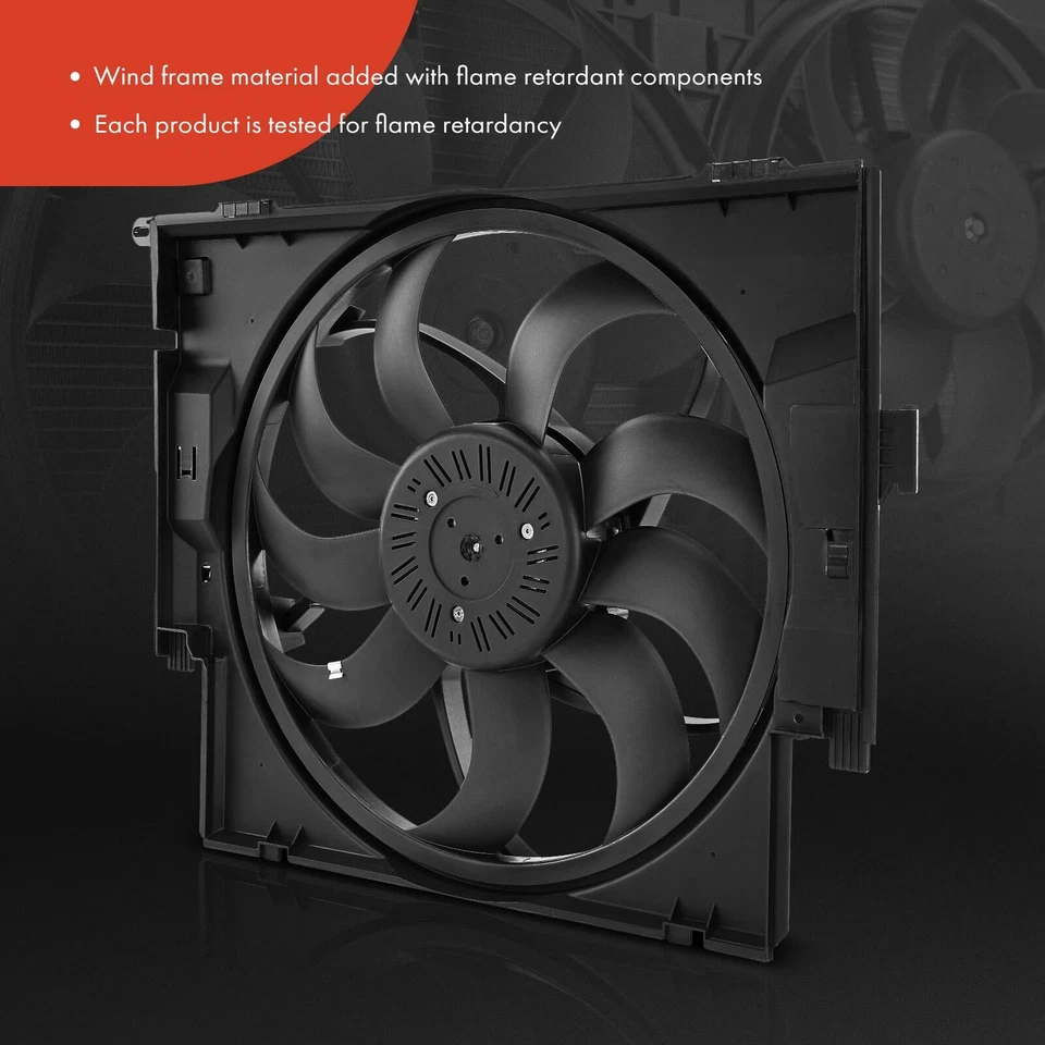 Ventilador de radiador con conjunto de cubierta para BMW 328d 328d xDrive 2014-2018 328i GT xDrive Foto 3 de 4