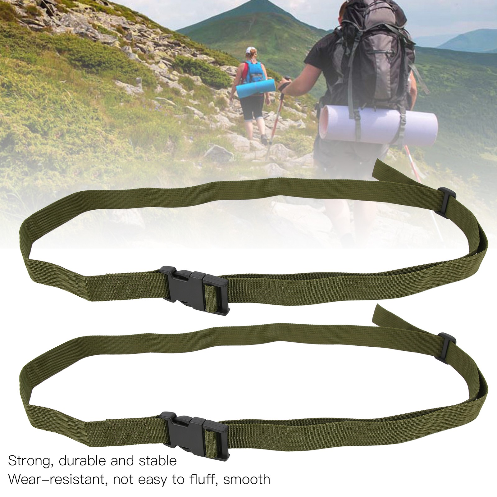 2Pcs Adjustable Straps Durable Luggage Fixing Belts For Travel Recommended
