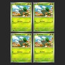 4x Bulbasaur 001/132 Stellar Crown 2025 Pokemon Cards Playset Play Set