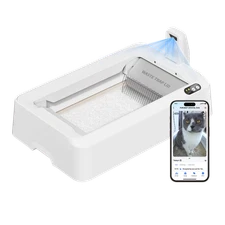 PETKIT Open-Top & AI Camera Self Cleaning Cat Litter Box w/ 2-Way Raking/5G WiFi