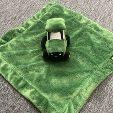 Baby Tractor Lovey Plush Security Blanket Green Farm Toy Soft Comfort