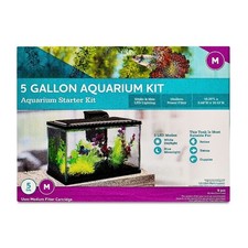 5 Gallon Aquarium Starter Kit with Blue White LED Lights