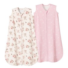 2 Pack 100 Organic Cotton Baby Sleep Sack 0-6 Months, Ultra Soft Baby Wearab...