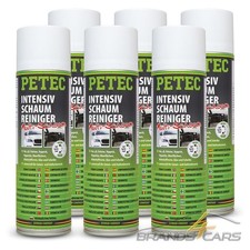 6x PETEC 500ml INTENSIV-SCHAUMREINIGER SPRAY INNENRAUMREINIGER POLSTER GLAS 8327
