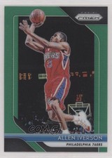 2018-19 Panini Prizm Green Prizm Allen Iverson #45 HOF 09q5