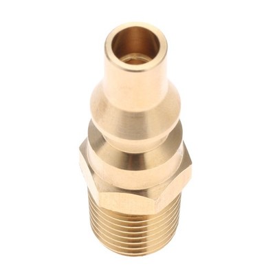 Propane Brass Adapter Brass Connector Quick Connect 1/4'' NPT Full Flow Male Plug