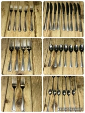 38 pieces - JcPenney PEARL Matte Beaded Stainless Flatware Set