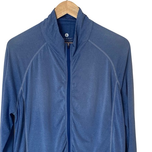 SOLBARI Men's 50 Sun Protective Essential Full Zip Jacket in Blue, Size Large - Picture 4 of 13