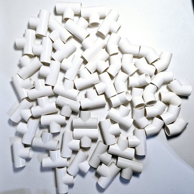 PVC 25mm bis 25mm drei Wege T-Stück Rohr und 25mm 45° Winkel Konvolut 