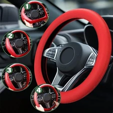 Car Steering Wheel Cover, Non-Slip Silicone Material,Suitable for Most Cars .