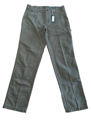 Alpine Design Utility Pants Men's 34x34 Olive Organic Cotton Relaxed Fit NWT $78