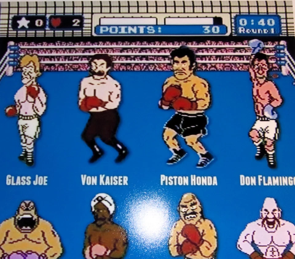 Nintendo NES Punch Out! Mike Tyson All Boxers Game Poster 1988 19" by 13" - Image 2 of 4