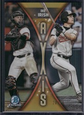 2025 Bowman Draft #A-9 Ike Irish Axis Gold Refractor #/50