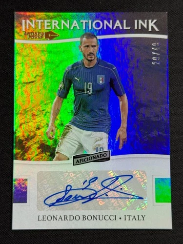 Panini 16-17 Aficionado Soccer Italy International Ink Leonardo Bonucci /49