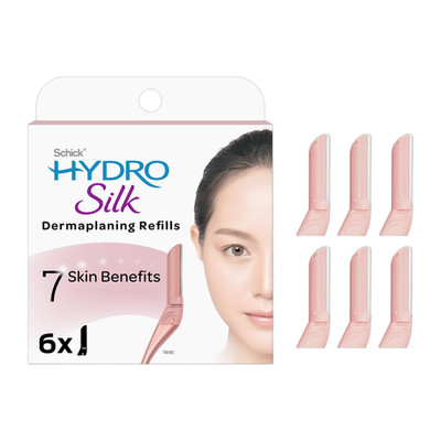 Schick Hydro Silk Dermaplaning Wand Refill Blades Refills 6 Professional Style