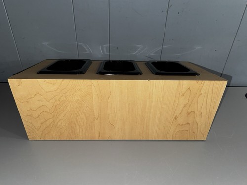 Porta posate posate in LEGNO 3 scomparti ristorante argenteria con Cambro - Foto 6 di 14