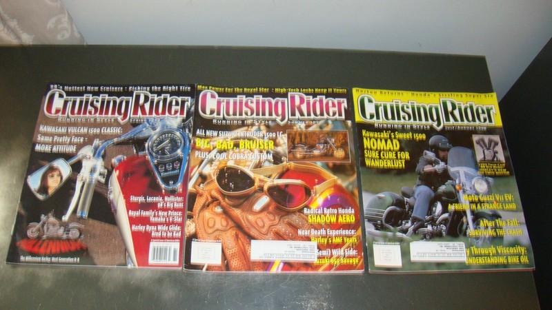 LOT OF 7 CRUISING RIDER MAGAZINES 1998 1999