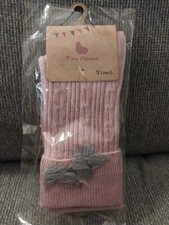 Tiny Alpaca Socks Girls Rose Color Large Brand New