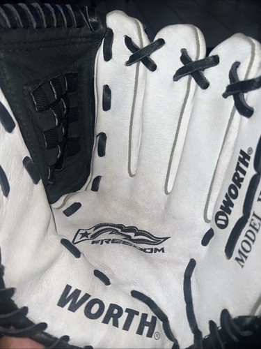 WORTH White & Black Baseball Glove 12 Right Hand Thrower Model WF120P - Picture 7 of 7