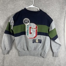 Vintage Guess Sweatshirt Mens Medium Multicolor Fleece Crewneck USA G Logo 90s