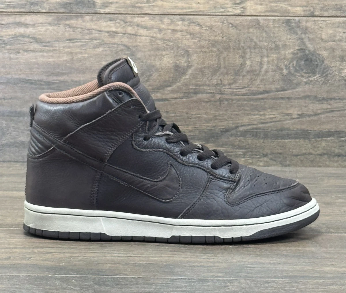 Vintage Nike Dunks High Premium Brown Black Shoes Sneakers Size 10 - 312786 223 Nike Air Dunk High Premium VTG XHTF EUC | Mercari main image 4