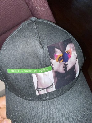 Dsquared2 Black Adjustable Baseball Cap Mert & Marcus 1994 Art Men's Hat