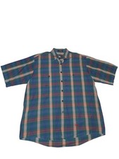 Vintage Burberry Nova Check Button Up Shirt Mens Large USA