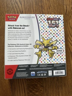Pokmon 151 Scarlet & Violet Alakazam ex Collection Booster Box TCG Sealed