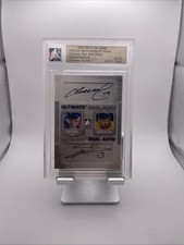2007-08 ITG ULTIMATE 8TH DUAL MATS SUNDIN MARKUS NASLUND AUTO AUTOGRAPH 02/24