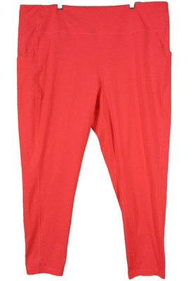 Tek Gear Womens High Rise Skinny Leggings Elastic Waist Pockets Size 3X Pink