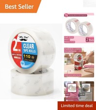 Super Clear Heavy-Duty Packing Tape, 2in Wide, 60 Yards - 2 Pack for Shipping