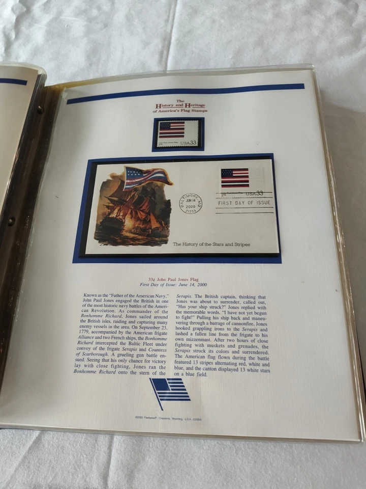 32 estampillas de bandera de Estados Unidos 2001-03 portadas de primer día historia y patrimonio de Estados Unidos Foto 2 de 4