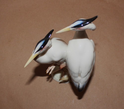 Vintage Lorenz Hutschenreuther Porcelain Heron Figurine Gunther Granget 7.8" - Picture 13 of 20