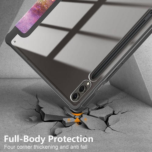 Für Samsung Galaxy Tab S9 S9+ Folio Leder Smart Stift Halter Durchsichtig Etui Abdeckung - Bild 102 von 113