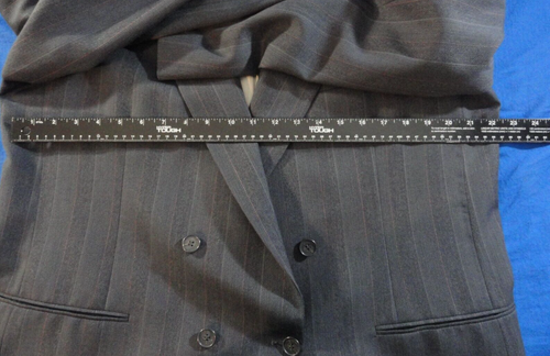 4 BUTTON DESIGNER NINO CERRUTI PARIS GRAY SUIT JACKET 44X24 - Picture 8 of 16