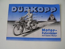 Originales Prospekt Dürkopp Motor Fahrräder vor 1945