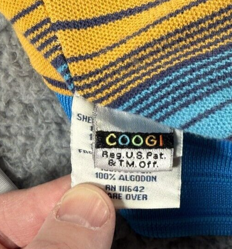 Vintage Coogi Track Jacket Mens Medium White Reversible Spell Out Logo Full Zip - Picture 8 of 18