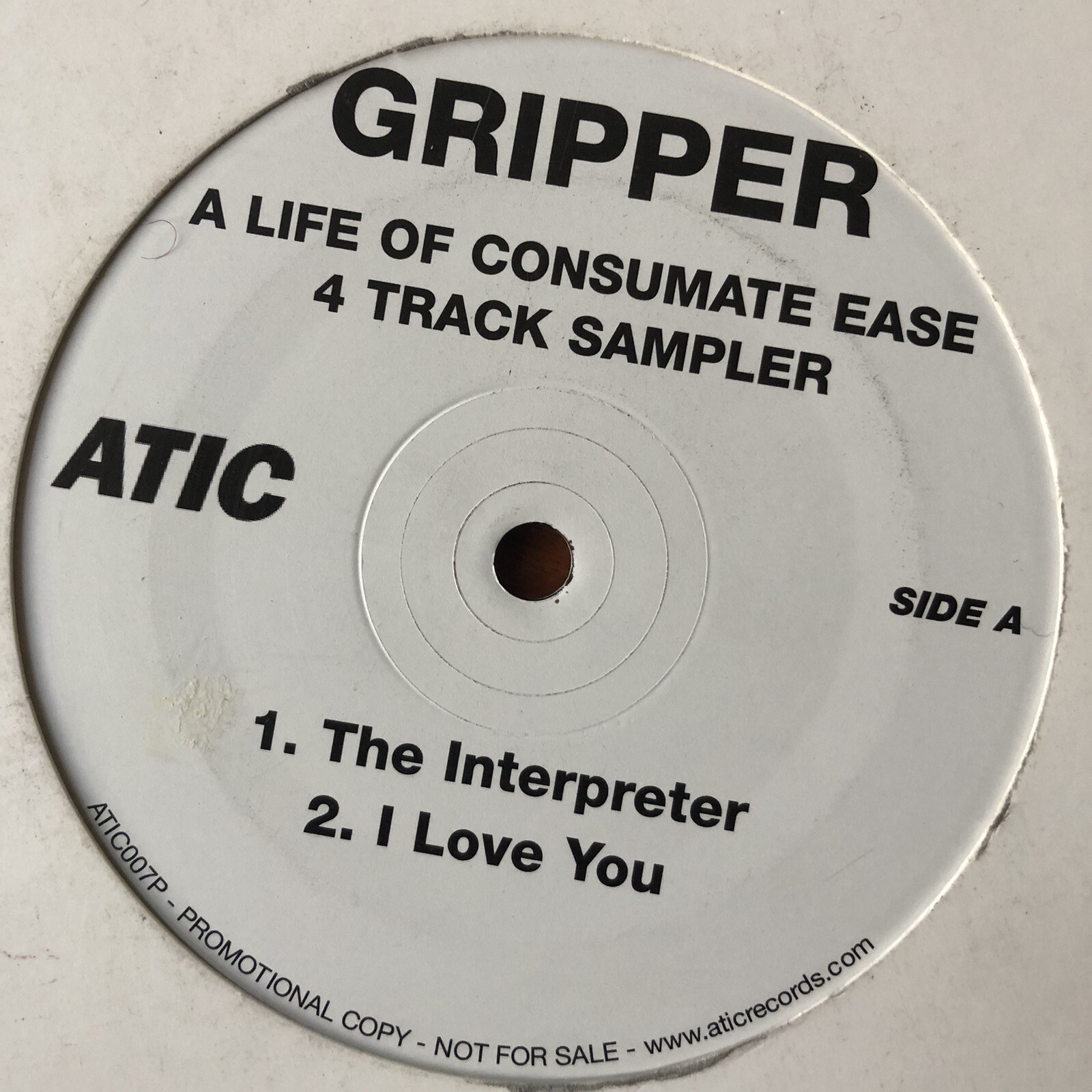 Gripper - A Life Of Consumate Ease (DJ Sampler) 12" Vinyl Record Promo 2008