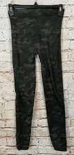 SPANX Camo Leggings women medium Green Cropped Seamless look at me now military