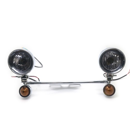 Chrome Bullet Passing Driving Spot Fog Light With Turn Signal Light Bar Kit - Picture 8 of 9