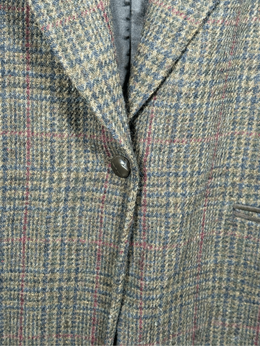 David N. Petites Wool Herringbone Tweed Blazer Jacket Womens 14 Brown Equine - Picture 6 of 12